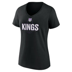 Domantas Sabonis Sacramento Kings Women's Behind The Back Name & Number V-Neck T-Shirt For Sale