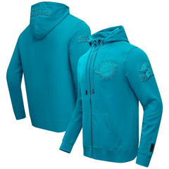 Miami Dolphins Pro Standard Triple Tonal Full-Zip Hoodie