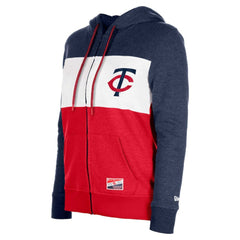 Minnesota Twins New Era Women's Color Block Full-Zip Hoodie Jacket | MLB Discount