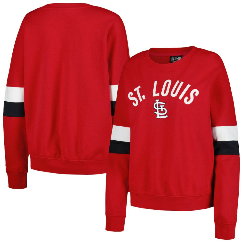 St. Louis Cardinals New Era Women's Game Day Crew Pullover Sweatshirt | MLB Shop