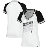 Chicago White Sox New Era Women's Jersey Double Binding Raglan V-Neck T-Shirt | MLB Near me