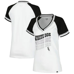 Chicago White Sox New Era Women's Jersey Double Binding Raglan V-Neck T-Shirt | MLB Near me