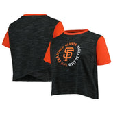 San Francisco Giants New Era Women's Plus Size Crossover Back Cropped T-Shirt | MLB New