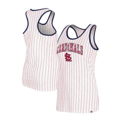 St. Louis Cardinals New Era Women's Sequin Pinstripe Racerback Tank Top | MLB Discount