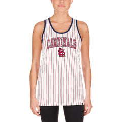 St. Louis Cardinals New Era Women's Sequin Pinstripe Racerback Tank Top | MLB Discount