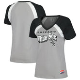Chicago White Sox New Era Women's Heathered Raglan V-Neck T-Shirt | MLB Online