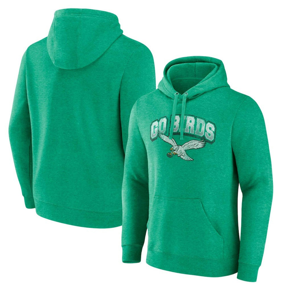 Philadelphia Eagles Fanatics Gridiron Classics Go Birds Vintage Arch Pullover Hoodie