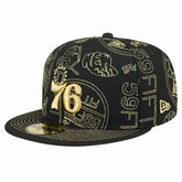 Philadelphia 76ers 59FIFTY Day Allover Print Stencil Fitted Hat Outlet