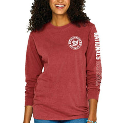 Washington Nationals Soft as a Grape Women's Pigment-Dyed Long Sleeve T-Shirt | MLB Near me