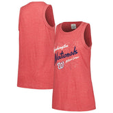 Washington Nationals Soft as a Grape Women's Gauze High Neck Tank Top | MLB Online