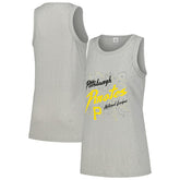 Pittsburgh Pirates Soft as a Grape Women's Gauze High Neck Tank Top | MLB New