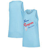 Texas Rangers Soft as a Grape Women's Gauze High Neck Tank Top | MLB On Sale