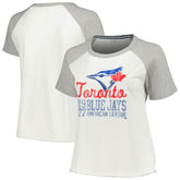 Toronto Blue Jays Soft as a Grape Women's Plus Size Baseball Raglan T-Shirt | MLB Near me