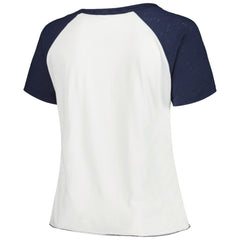 Tampa Bay Rays Soft as a Grape Women's Plus Size Baseball Raglan T-Shirt | MLB On Sale