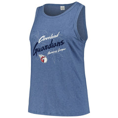 Cleveland Guardians Soft as a Grape Women's Plus Size Curvy High Neck Tri-Blend Tank Top | MLB Outlet