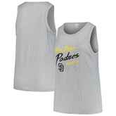San Diego Padres Soft as a Grape Women's Plus Size Curvy High Neck Tri-Blend Tank Top | MLB Online