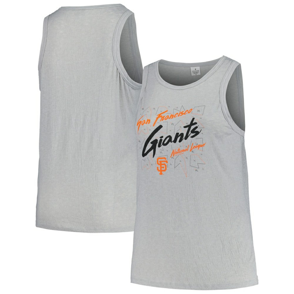 San Francisco Giants Soft as a Grape Women's Plus Size Curvy High Neck Tri-Blend Tank Top | MLB Online