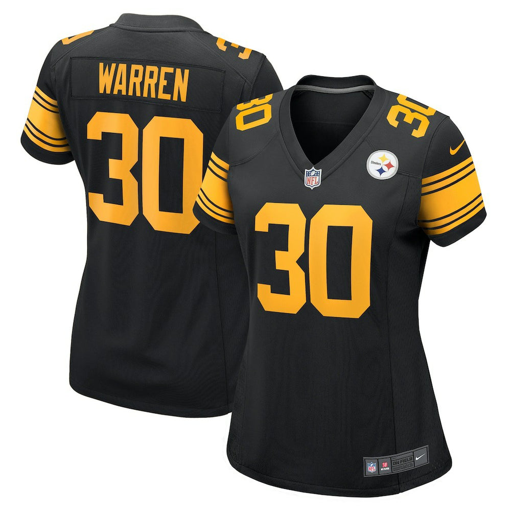 Jaylen Warren Pittsburgh Steelers Women's Alternate Game Jersey - Black