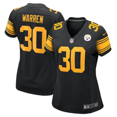 Jaylen Warren Pittsburgh Steelers Women's Alternate Game Jersey - Black