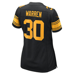 Jaylen Warren Pittsburgh Steelers Women's Alternate Game Jersey - Black