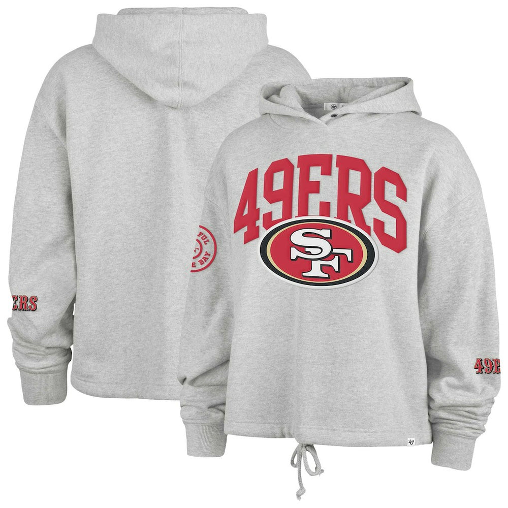 San Francisco 49ers 47 brand '47 Women's High Hopes Long Sleeve Cropped Hoodie