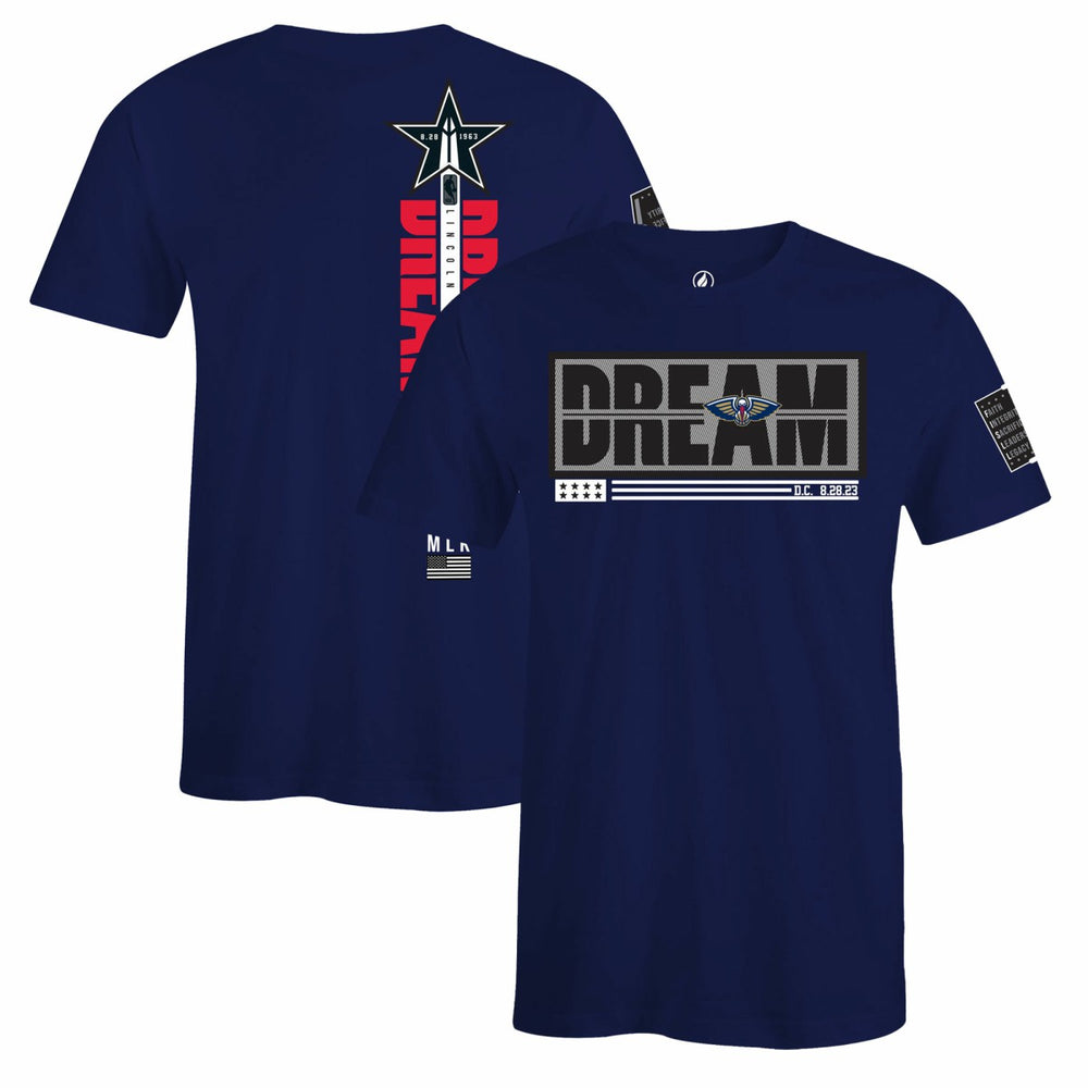 New Orleans Pelicans FISLL x Black History Collection Unisex T-Shirt - Navy shop New