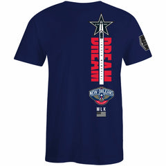 New Orleans Pelicans FISLL x Black History Collection Unisex T-Shirt - Navy shop New