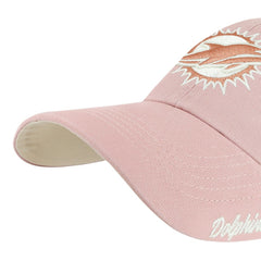 Miami Dolphins 47 brand '47 Women's Ballpark Cheer Dusty Rose Clean Up Adjustable Hat