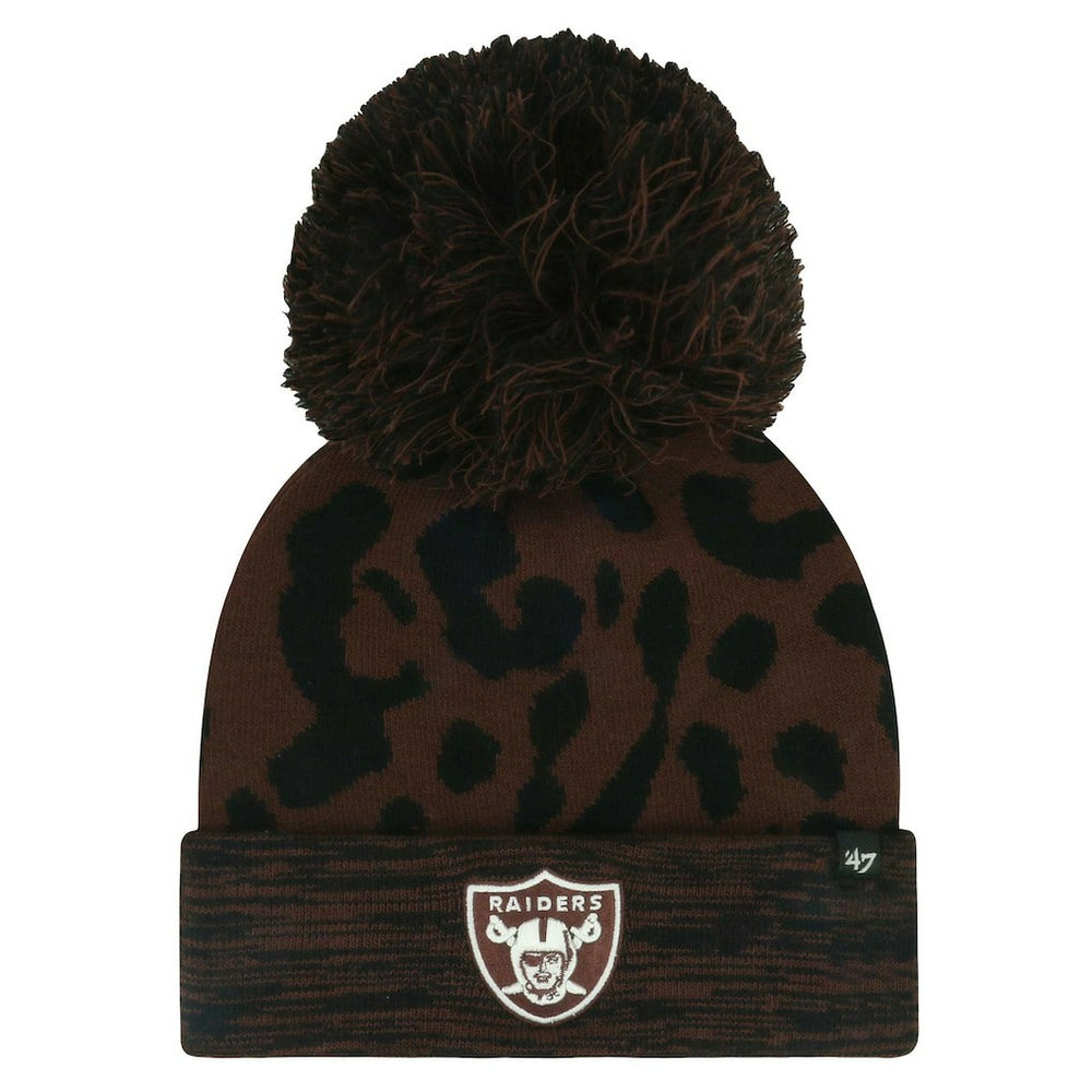 Las Vegas Raiders 47 brand '47 Women's Cacao Cuffed Knit Hat with Pom