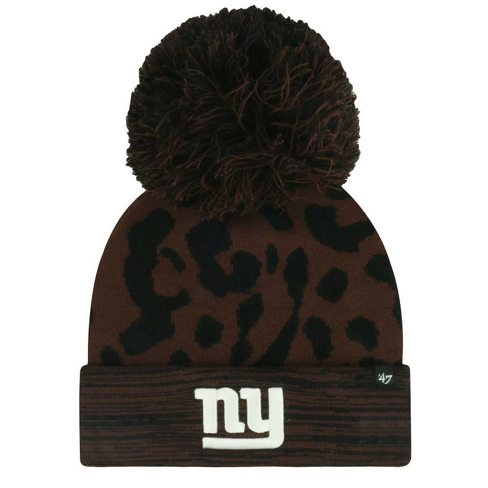 New York Giants 47 brand '47 Women's Cacao Cuffed Knit Hat with Pom