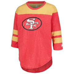 San Francisco 49ers Starter Women's Fullback Tri-Blend 3/4-Sleeve T-Shirt
