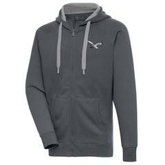 Philadelphia Eagles Antigua Throwback Logo Victory Full-Zip Hoodie