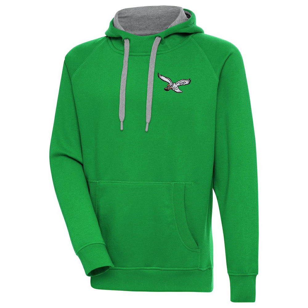 Philadelphia Eagles Antigua Throwback Logo Victory Pullover Hoodie