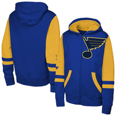 St. Louis Blues Youth Face Off Full-Zip Hoodie Discount