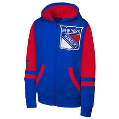 New York Rangers Youth Face Off Full-Zip Hoodie Sale