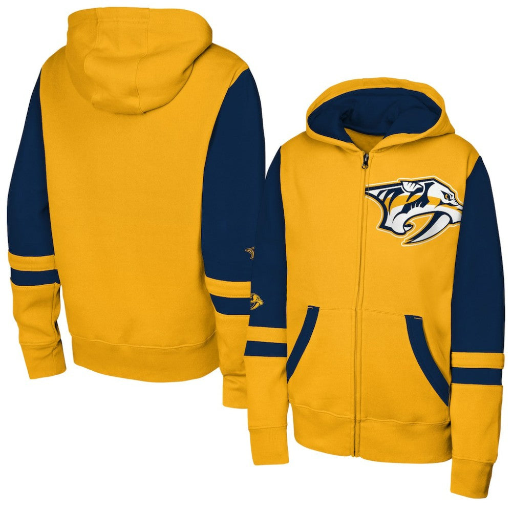 Nashville Predators Youth Face Off Full-Zip Hoodie On Sale
