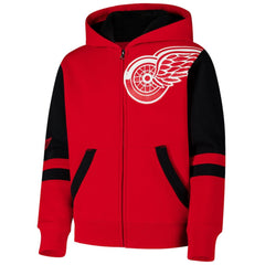 Detroit Red Wings Youth Face Off Full-Zip Hoodie Outlet