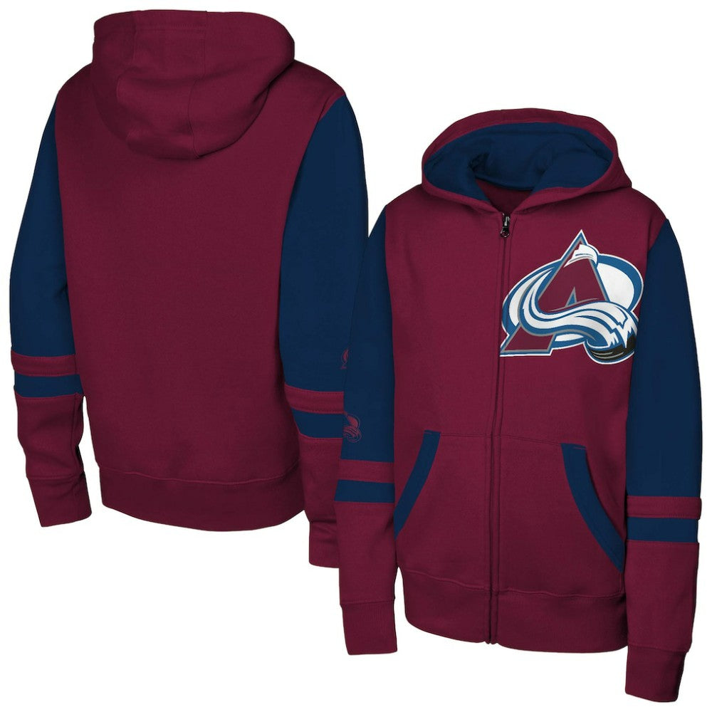 Colorado Avalanche Youth Face Off Full-Zip Hoodie Discount