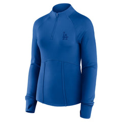 Los Angeles Dodgers Fanatics Women's Elements Raglan Tri-Blend Quarter-Zip Top | MLB Outlet