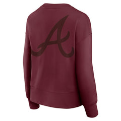 Atlanta Braves Fanatics Women's Elements Flow Pullover Sweatshirt | MLB Discount