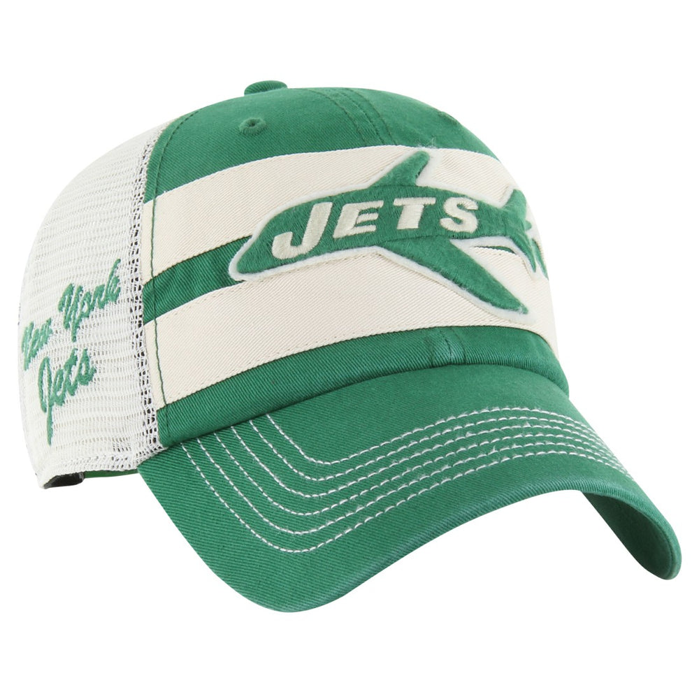 New York Jets 47 brand '47 Throwback Clubhouse Boon Clean-Up Trucker Adjustable Hat