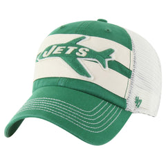 New York Jets 47 brand '47 Throwback Clubhouse Boon Clean-Up Trucker Adjustable Hat
