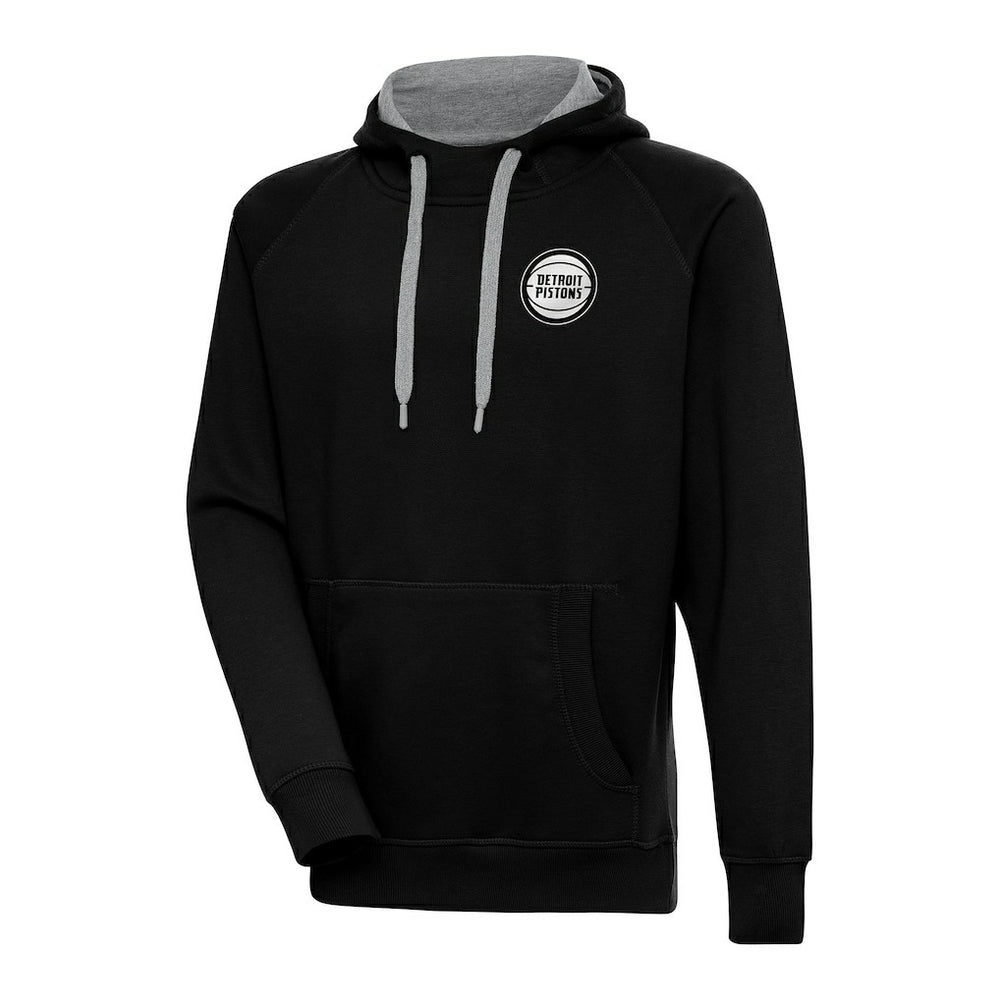 Detroit Pistons Antigua Metallic Logo Victory Pullover Hoodie sale Outlet