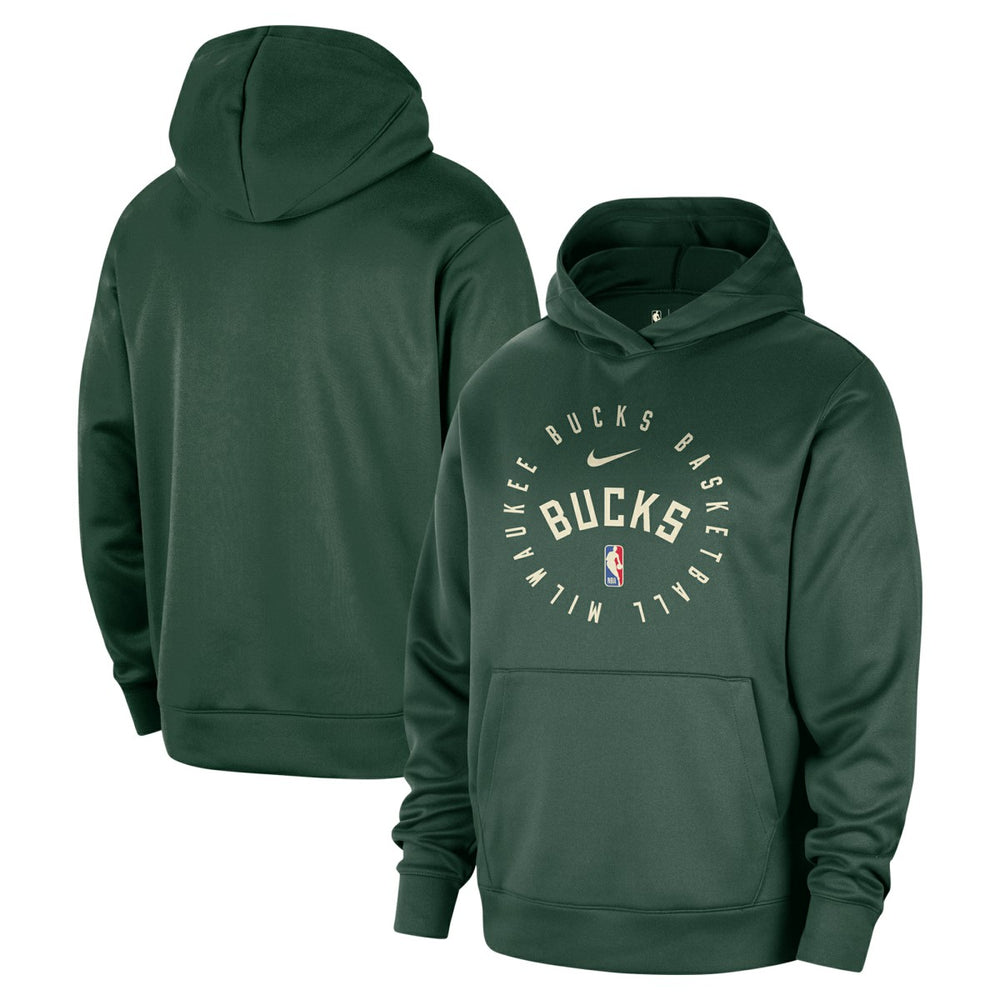 Milwaukee Bucks 2024/25 Spotlight On-Court Practice Performance Pullover Hoodie New