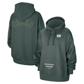 Milwaukee Bucks Jordan Brand Women's Courtside Statement Edition Oversize Pullover Hoodie New