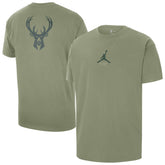 Milwaukee Bucks Jordan Brand Statement Edition Jumpman Flight Heavyweight T-Shirt On Sale