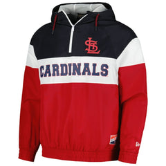 St. Louis Cardinals New Era Ripstop Raglan Quarter-Zip Hoodie Windbreaker Jacket | MLB Sale