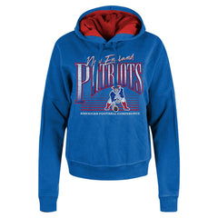 New England Patriots New Era Women's Throwback Boxy Pullover Hoodie