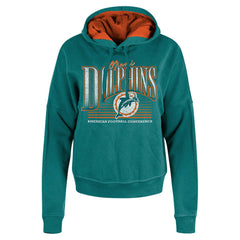 Miami Dolphins New Era Women's Throwback Boxy Pullover Hoodie