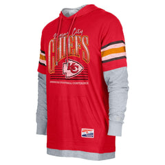 Kansas City Chiefs New Era Twofer Long Sleeve Hooded T-Shirt